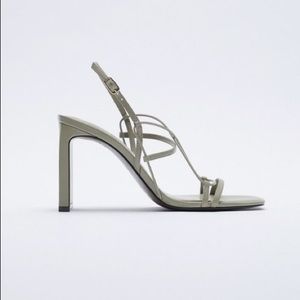 Zara thin leather strappy sandals
